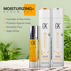 GK HAIR Hydrating Moisturizing Shampoo and Conditioner Set (10.1 Fl Oz) Global Keratin Anti Frizz Serum Dry Damaged Repair Argan Oil (1.69 Fl Oz) All Hair Types Sulfate Paraben Free Unisex