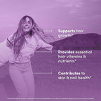 Hair Peak - Hair Growth Supplement - Hair Vitamins to Support Healthy Hair - with Biotin, Collagen, Saw Palmetto Extract, Keratin, Iron, Ionide, Zinc & More - Gluten Free, Dairy Free - 60 Capsules