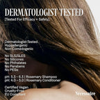 Nécessaire Rosemary Hair Duo - Shampoo and Conditioner Set for Women + Men. Rosemary Oil + Proteins For Stronger Hair. 500 ml / 16.9 fl oz