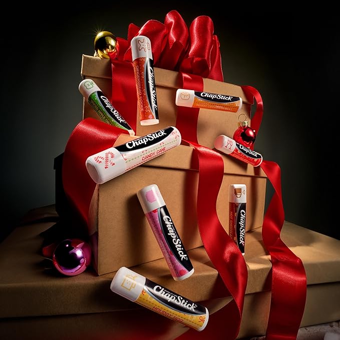 ChapStick Advent Calendar 2025 – Cozy Countdown to Christmas, Variety 12-Pack Lip Balm Gift Set, Holiday Gifts for Women, Men, Teens, Coworkers, Grandpa & Grandma Gifts, 0.15 Oz Ea