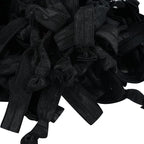 MEEDEE Hair Ties Pack: 100 Black No Crease Soft Knotted Ribbon Ties for Women - Ouchless, No Damage, Suitable for Ponytails, Yoga, and Bracelets