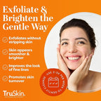 TruSkin Vitamin C Gentle Face Scrub - Brightening Daily Face Exfoliator for All Skin Types - Softens & Smooths Skin with Vitamin C, Yuzu Lemon, and Exfoliating Bora Bora White Sand - 4 Fl. Oz