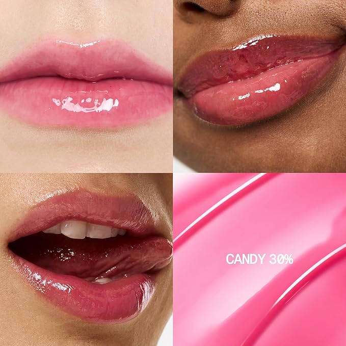 fwee 3D Voluming Gloss 30% (Sheer) | Candy 30% l High Shine, Non-Sticky Lip Gloss for Makeup | Long-Lasting, Moisturizing Gel Formula | 30%, 70% Pigment Options | Stocking Stuffers | 5.3g