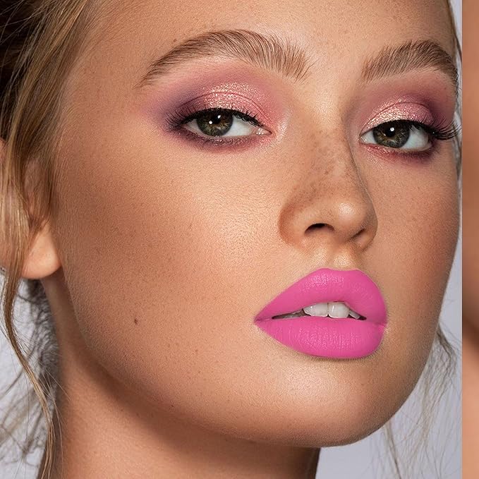 Pink Lipstick Matte for Women Superstay Hot Pink Long Lasting Lipstick Smudgeproof Liquid Lipsticks Cruelty Free Lip Makeup (DM28 Fruit Pink)