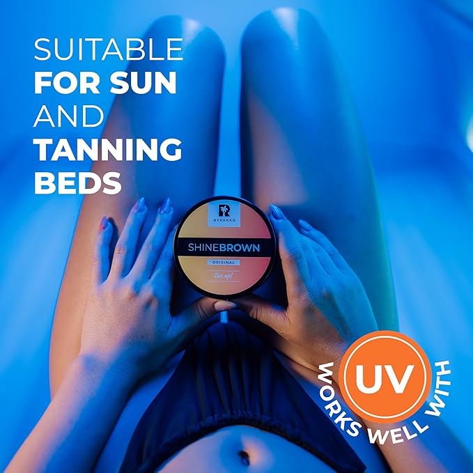 BYROKKO Shine Brown Tan Accelerator Cream 7.1 Fl Oz, Outdoor Sun or Indoor Tanning Oil or Tanning Bed Lotion, Fast Bronzer with Premium Natural Ingredients for Deep, Long-Lasting Glow