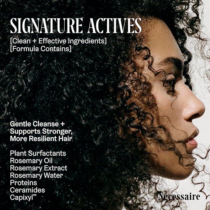 Nécessaire Rosemary Shampoo With Pump | Multi-Protein Strengthening Conditioner For Thinning Hair. For Women + Men. Good For All Hair Types/Textures. Color-Safe. 500 ml / 16.9 oz