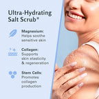 Magnesium Body Scrub for Sore Muscles, Exfoliation, Relaxation and Deep Hydration | Calming & Moisturizing Mineral-Rich Dead Sea Salt Formula With Collagen, Stem Cell & Shea Butter, 16 OZ (453 G)