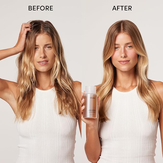 OUAI Detox Shampoo (10 fl oz) & Anti-Dandruff Deluxe Size (1 fl oz) Bundle - Soothing, Clarifying Shampoo Set for Dry, Flaky Scalp - Removes Dirt & Build Up (2 Count)