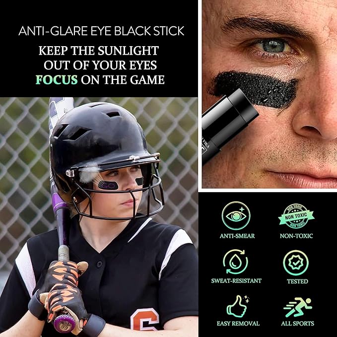 Green Lip Stick, Eye Black Lipsticks for For Ghost Skeleton Halloween Costume Cosplay (Green)