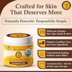 Sweet Bee Magic All In One Healing Organic Balm - Natural Skin Healing Cream, Beeswax Balm for Dry Skin, Face & Body Moisturizer - Certified Organic, All Natural Aid - 6 Jars - (2oz Each, 12oz Total)