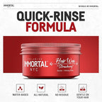 Immortal NYC Strawberry Hair Wax - 8 out of 9 Holding Ability, Max Shine - All Natural Water-Based Hair Wax for Men - No Residue, All Hair Types
