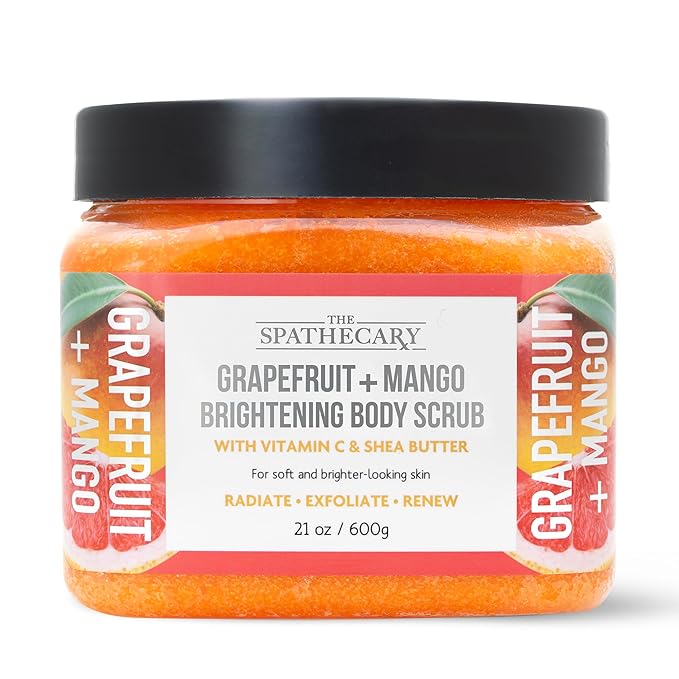 Body Scrub, Exfoliating-Nourishing-Refreshing-Smoothing Body Care 21 oz. (21 oz, Grapefruit + Mango)