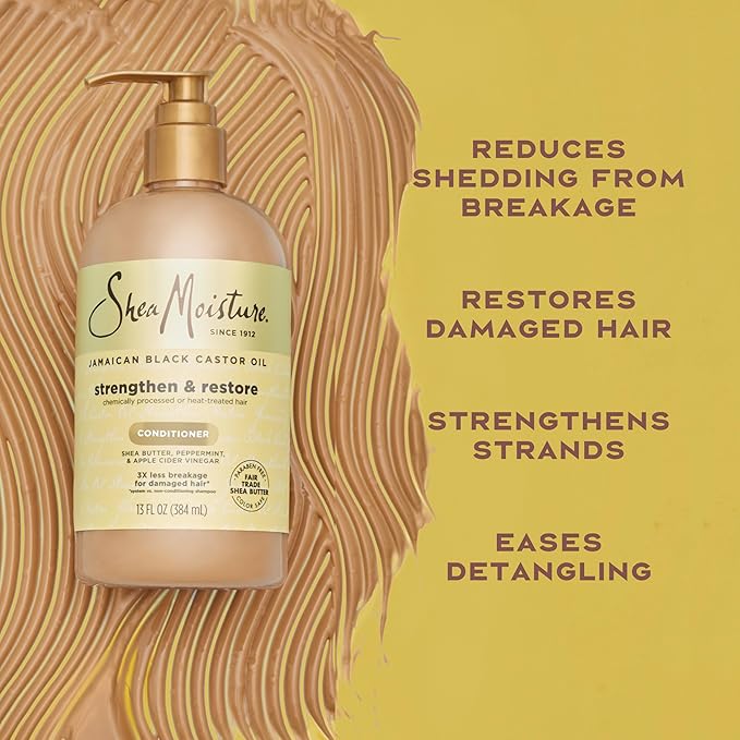 SheaMoisture Jamaican Black Castor Oil Strengthen & Restore Conditioner, 13 fl oz (384 ml)