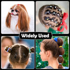 Hair Ties, 17 Colors Elastic Hair Rubber Bands, 2000 Pcs Baby Hair Ties with Hair Styling Tools Organizer Box for Girls, Women, Toddler