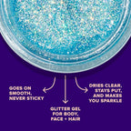 Unicorn Snot Face & Body Glitter Gel - Cosmetic-Grade Holographic Glitter - Stocking Stuffers for Women, Gifts for Teen Girls - Safe for Face, Easy Application & Removal - Blue Glitter, 1.7oz (Sky)