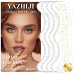 24PCS Glod and Sliver Glitter Freckles Face Tattoo, Gold Freckles Temporary Face Tattoos, Body Face Glitter for Women Girls, Waterproof Long-Lasting Party, Festival, Concert Makeup Accessories