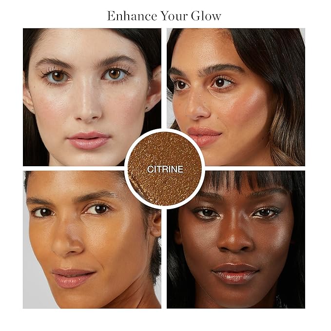 Ogee Sculpted Face Stick - Citrine (CITRINE - RADIANT GOLD SHIMMER) Certified Organic Bronzer Stick & Highlighter Makeup - Multi-Use Bronzer Stick for Face