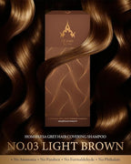 Grey Hair Covering Shampoo (6 Packet) – Premium 3-in-1 Hair Dye Shampoo For Grey Hair (Light Brown)