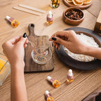 200 Pcs Mini Glass Oil Dropper Bottle Bulk, Clear Essential Small Empty Bottles Sample Containers Perfume Liquid Vials with Cap for Traveling (1 ml,Rose Gold)