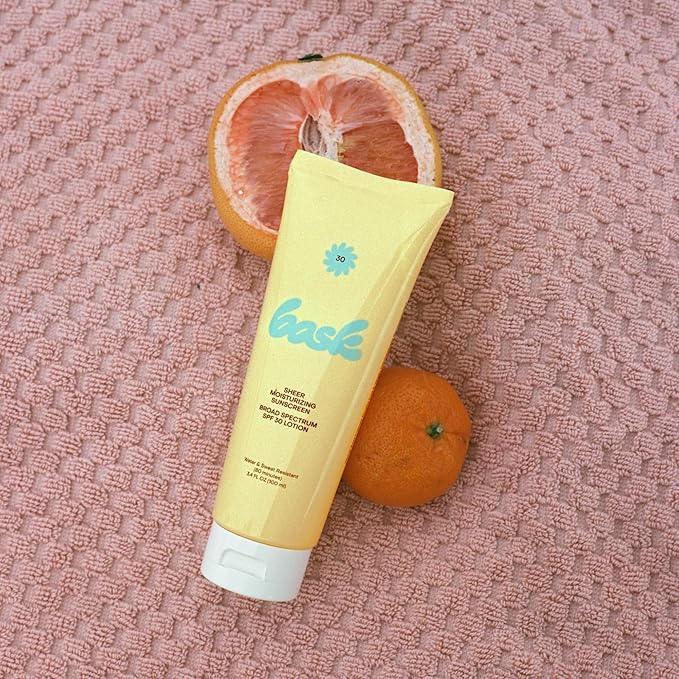 Bask Suncare SPF 30 Sheer Moisturizing Sunscreen Lotion - Broad Spectrum UVA/UVB Protection, Dermatologist Recommended, Hydrating, Lightweight & Non-Greasy, No White Cast, Travel Size, 3.4 fl oz