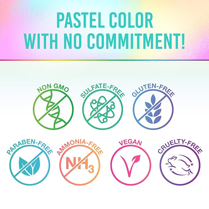 Punky Pastel Temporary Hair Color Spray, Perfectly Peacock, Spray-On Hair Color, Fast-Drying, Non-Sticky, Travel Size Hair Dye for Instant Vivid Hair Color, 3.5 oz, 1-Pack