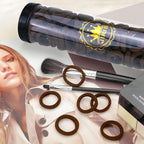 100PCS Hair Ties for Women And Kids, Seamless Thick Hair Bands, Elastic Baby Hair Ties No Damage Ponytail Holder, Cotton Toddler Hair Tie, No Crease Small Hair Tie For Toddler Girls (Brown)