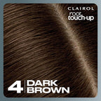 Clairol Root Touch-Up by Nice'n Easy Permanent Hair Dye, 4 Dark Brown Hair Color, Pack of 1