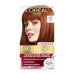 L'Oreal Paris Excellence Crème Permanent Hair Dye, Triple Care Hair Color with Pro-Keratine Complex for 100% Gray Hair Coverage, 6R Light Auburn, 1 Kit