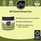 All Good Goop Organic Skin Care Recovery Balm - All Purpose Ointment w/Calendula, Lavender, Beeswax - Chafing Cream, Dry Skin Salve, Cracking Lip Moisturizer - Soothes, Hydrates & Calms - 2oz, 2-pack