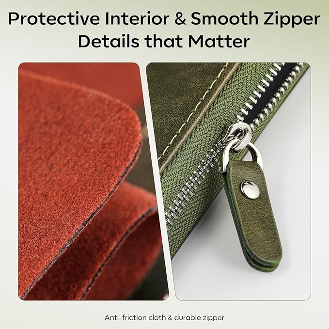 FAMILIFE Manicure Set, Professional Manicure Kit Nail Clippers Set 11 in 1 Stainless Steel Nail Pedicure Tools Kit Grooming Tool with Portable Green Leather Travel Case Luxury Gifts for Women and Men