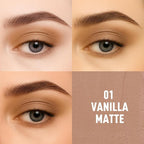 FV Long Lasting Cream Eyeshadow Stick, Waterproof & High Pigmented Eye Shadow Sticks Duo with Blending Sponge, Crease-Proof & Natural Finish Eyeshadow Pencil, Vanilla Matte