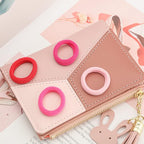 100 pcs No Break Hair Ties fitting Kit, and limited-time Starter Kit | Gentle for any hair type with no slipping or snagging Color mixing(Red)