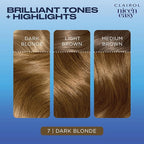 Clairol Nice'n Easy Permanent Hair Dye, 7 Dark Blonde Hair Color, Pack of 3