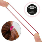 216-Piece Hair Ties, 4mm Hair Elastics Shades Of Pink Colors Value Pack, No Metal Hair Bands for Women, Durable Ponytail Holders For Thick Hair, Curly Hair and All Hair Types