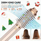 6 in 1 Hair Styler,110-120V Hair Dryer Brush,110,000 RPM High-Speed,Negative Ion & 4 Adjustable Temp Hot-Air Hair Brush,Detachable Hot Air Styler Set for Women (Pink Gold)