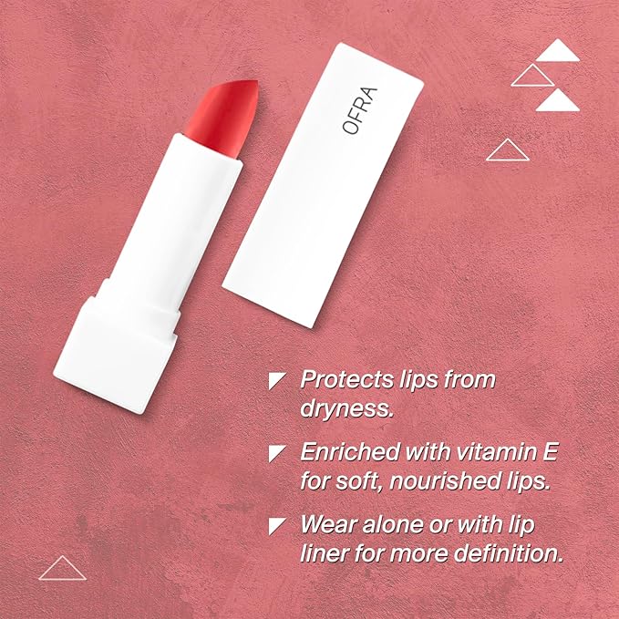 Ofra Red My Lips | Long Lasting & Extremely Pigmented Lipstick | Moisturizing Formula for Smooth, Hydrated Lips | Bold, Vibrant Color with All-Day Wear | 4.5g 0.16oz
