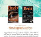 Fazit Makeup Patches - Show Stopping Wing Eyes - Glow Up Make-Up Patches - Cute Glitter Makeup Accessories for Women - Cosmetic Glitter for Face