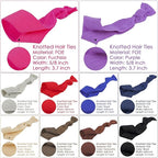 MEEDEE Women's Pastel Rainbow Hair Accessories: 100 Pack Knotted Soft Elastic Ribbon Hair Ties, No Crease, No Damage, Ouchless for Ponytails, Yoga, and Bracelets