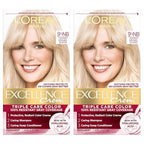 L'Oreal Paris Excellence Crème Permanent Hair Dye, Triple Care Hair Color with Pro-Keratine Complex for 100% Gray Hair Coverage, 9.5NB Lightest Natural Blonde, 1 Kit (Pack of 2)