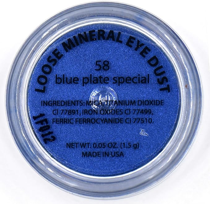 Blue Plate Special Metallic Deep Royal Navy Purple Single Loose Powder Eyeshadow; Vegan, Talc & Paraben Free