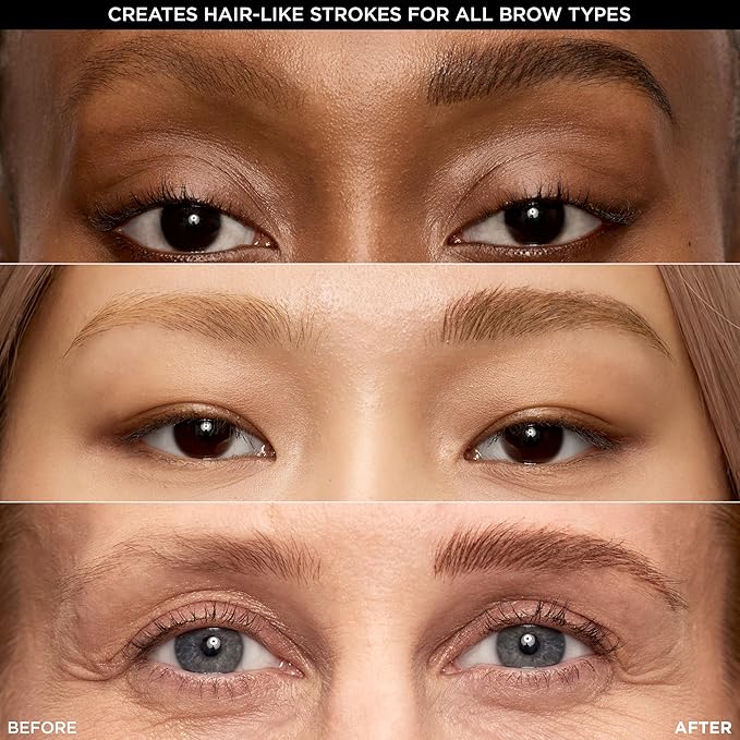 L'Oreal Paris Faux Brow, Hair-Like, Filling Eyebrow Pen with Double-Brush Tip, Fast & Precise Eyebrow Makeup, Mahogany, 0.04 Fl Oz