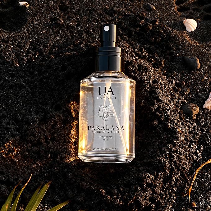 Pakalana Chinese Violet Body and Hair Mist from Hawaii, Hair Perfume for a Light, Hydrating Refresh, Body Mist for Women and Men, Alcohol-Free, With Moisturizing Hyaluronic Acid & Glycerin, 3.4 oz