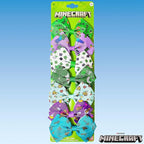 LUV HER Minecraft Kids Hair Bows - 7 Pcs 4 Inch Bundle - Hair Accessories Gift Set - Hair Bows for Kids - Multicolor Hair Clip with Alligator Clip - Ages 3 +