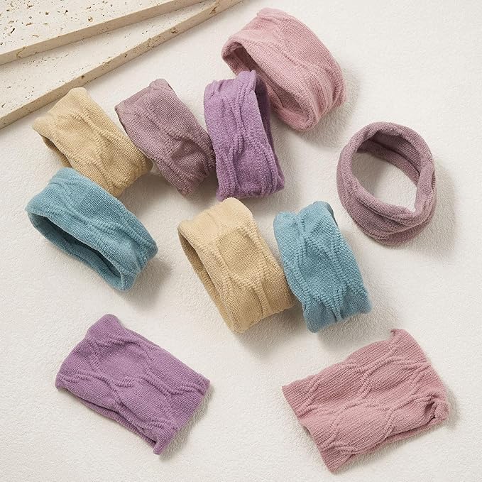 10 Pcs No Damage Hair Ties Thick Hair Elastic Rubber Bands Hair Accessories Scrunchies Seamless for Women