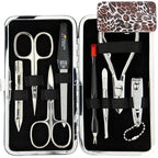 3 Swords Germany - brand quality 7 piece manicure pedicure grooming kit set for professional finger & toe nail care scissors clipper fashion leather case in gift box, Made by 3 Swords Germany (6318)