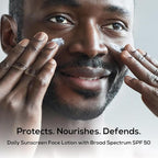 MARLOWE. No. 128 Men's Facial Lotion with Sunscreen SPF 50, 3.4 oz, Oil-Free, Lightweight Daily Face Moisturizer for Men, Includes Natural Extracts to Hydrate, Nourish & Soothe