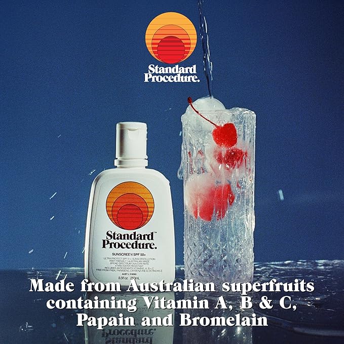 Standard Procedure. SPF 50+ Sunscreen, Broad Spectrum Face & Body Sunblock for Sun-Sensitive Skin, 4HR Water Resistant, Organic Formula, 16.9 oz