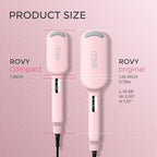 Curling Iron Hair Crimper Waver - TYMO ROVY Beach Waves Curling Wand, Ionic Deep Waver Hair Curler Tool with Ceramic 3 Barrel for Women, Dual Voltage, Anti-Scald, Easy to Use, Pink, 1 Inch