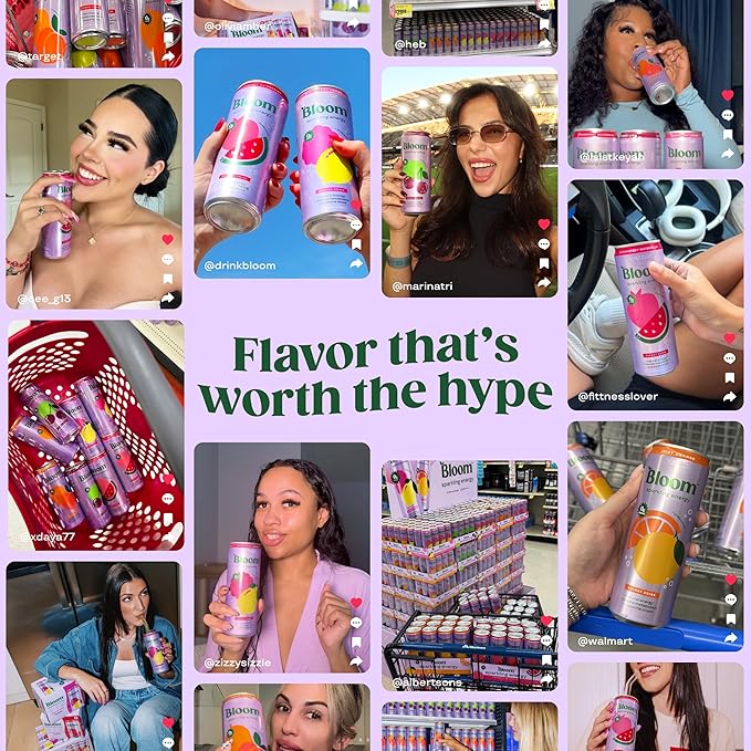 Bloom Nutrition Sparkling Energy Drink - Apple/ Glacier Variety Pack - Natural Caffeine, Zero Sugar, 180mg Caffeine - Antioxidant-Rich with Green Coffee Bean, Green Tea Extract, Prebiotics - 12oz 12 Pack