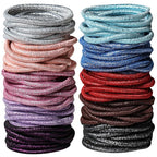 Assorted Twinkling Hair Ties for Women or Girls, 120 Pcs Hair Rubber Bands for Medium to Thick Hair, 4mm Ponytail Holders